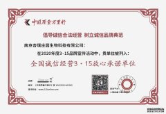 诚信护航品牌 杏璞成功入选“全国诚信经营3.1